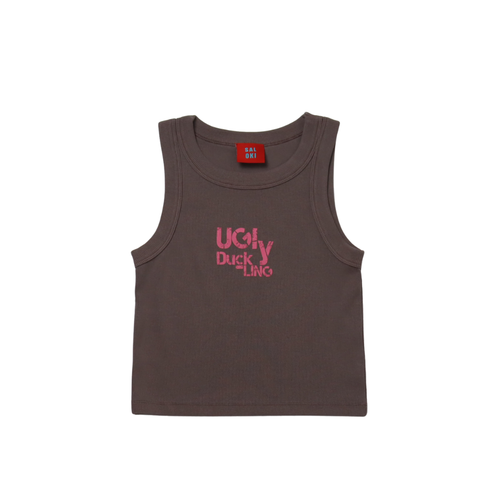 Ugly Duckling Organic Crop Tank | Faded Grey
