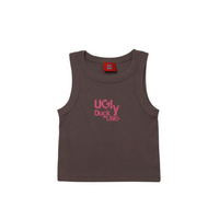 Ugly Duckling Organic Crop Tank | Faded Grey