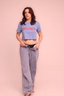Sex & Pasta crop t-shirt | Blue