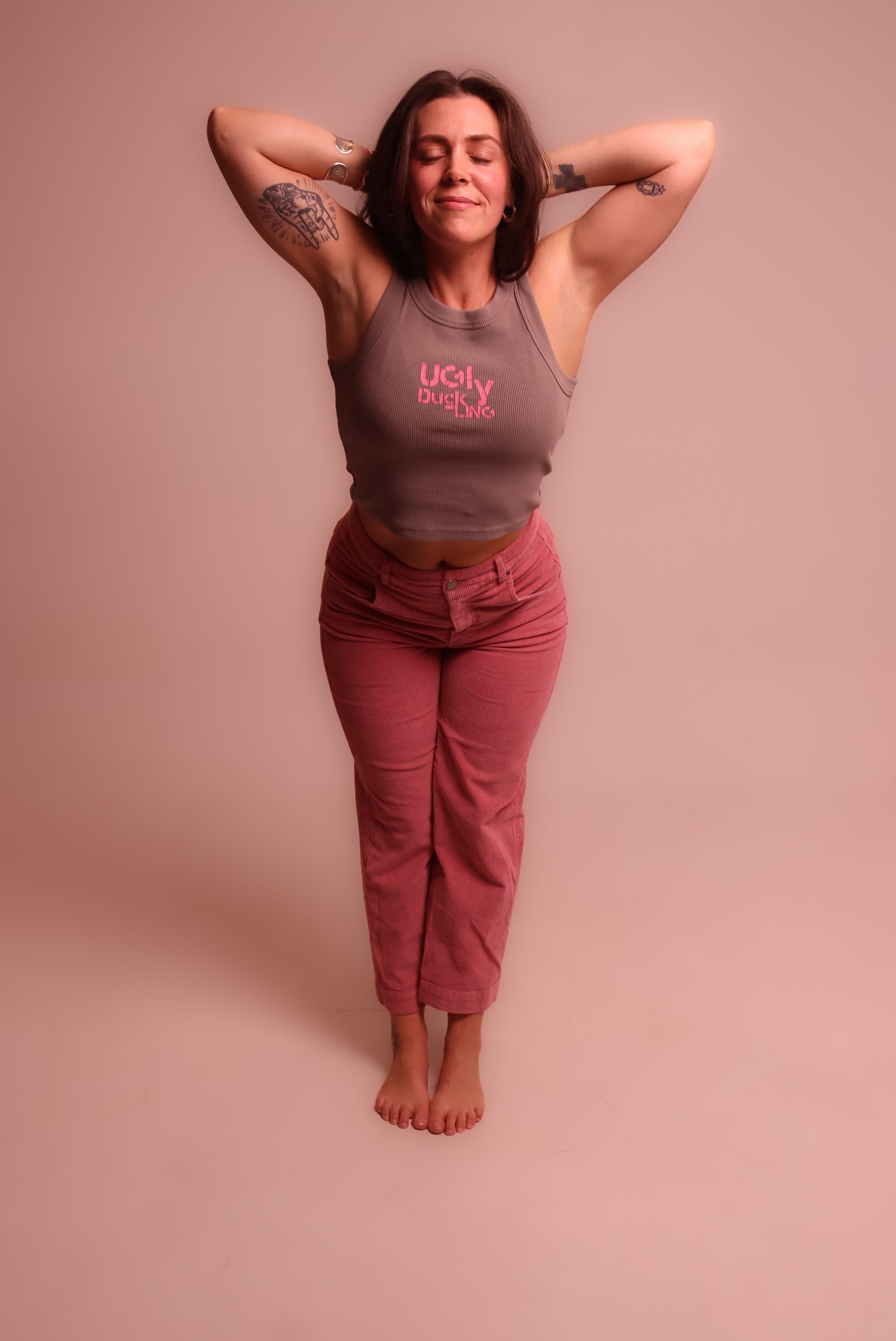 Ugly Duckling Organic Crop Tank | Faded Grey
